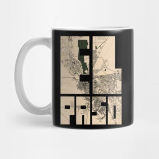 El Paso, Texas, USA City Map - Vintage Mug